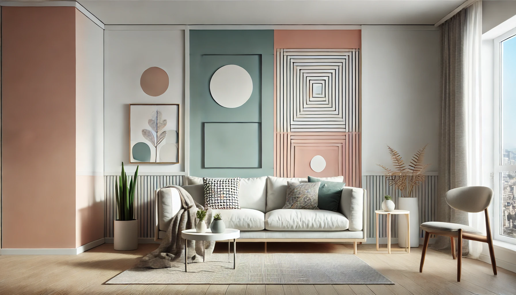 2024-09-16 21.41.57 - A clean and modern DIY accent wall in a living room, featuring a bold color or pattern with minimalistic décor. The wall should stand out with a simpl.webp