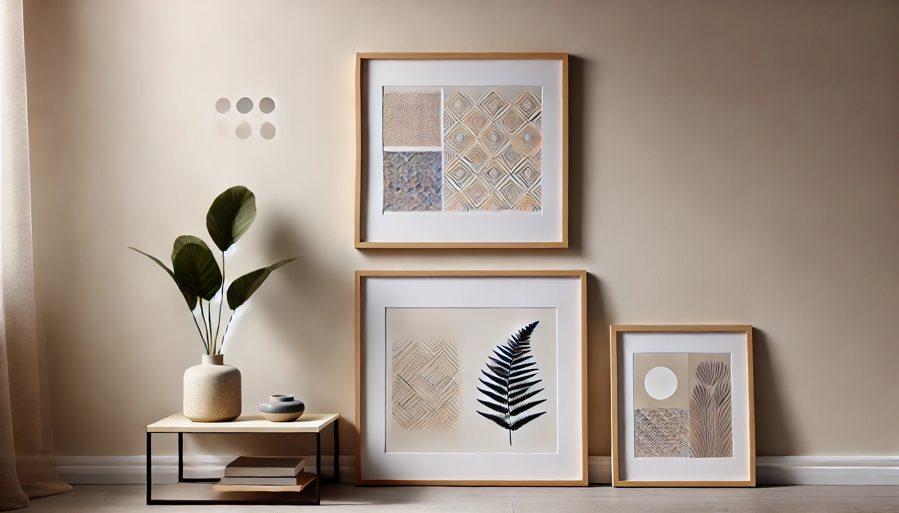 2024-09-16 21.47.35 - A simple and stylish DIY wall art project, featuring framed artwork created from basic materials. The wall art should have a modern, minimalistic desi.webp